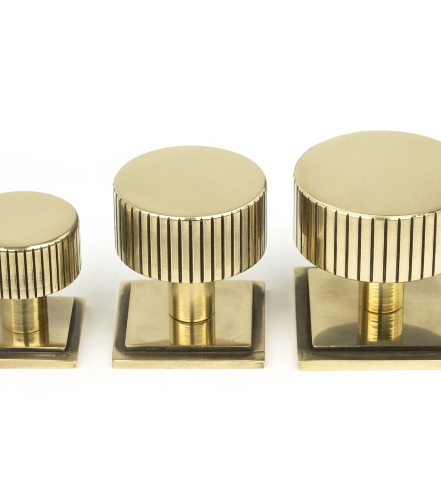 From The Anvil Aged Brass Judd Cabinet Knob - 38mm (Square) - Image 6