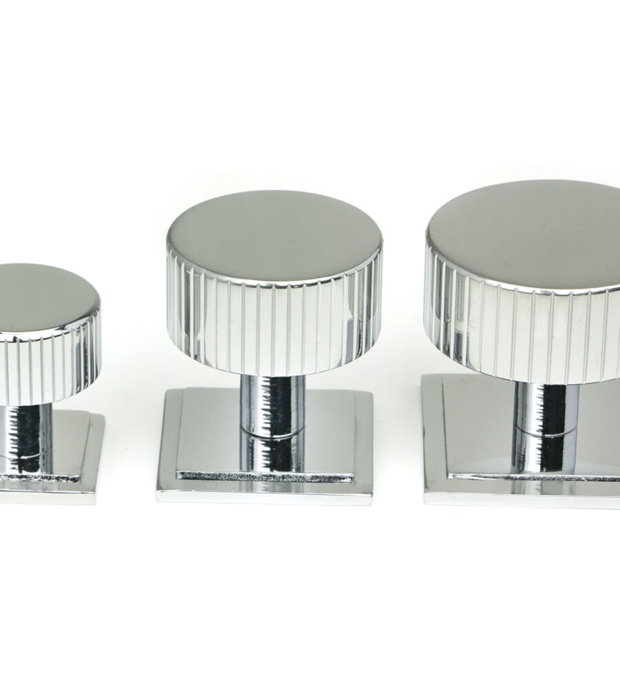 From The Anvil Polished Chrome Judd Cabinet Knob - 38mm (Square) - Image 6