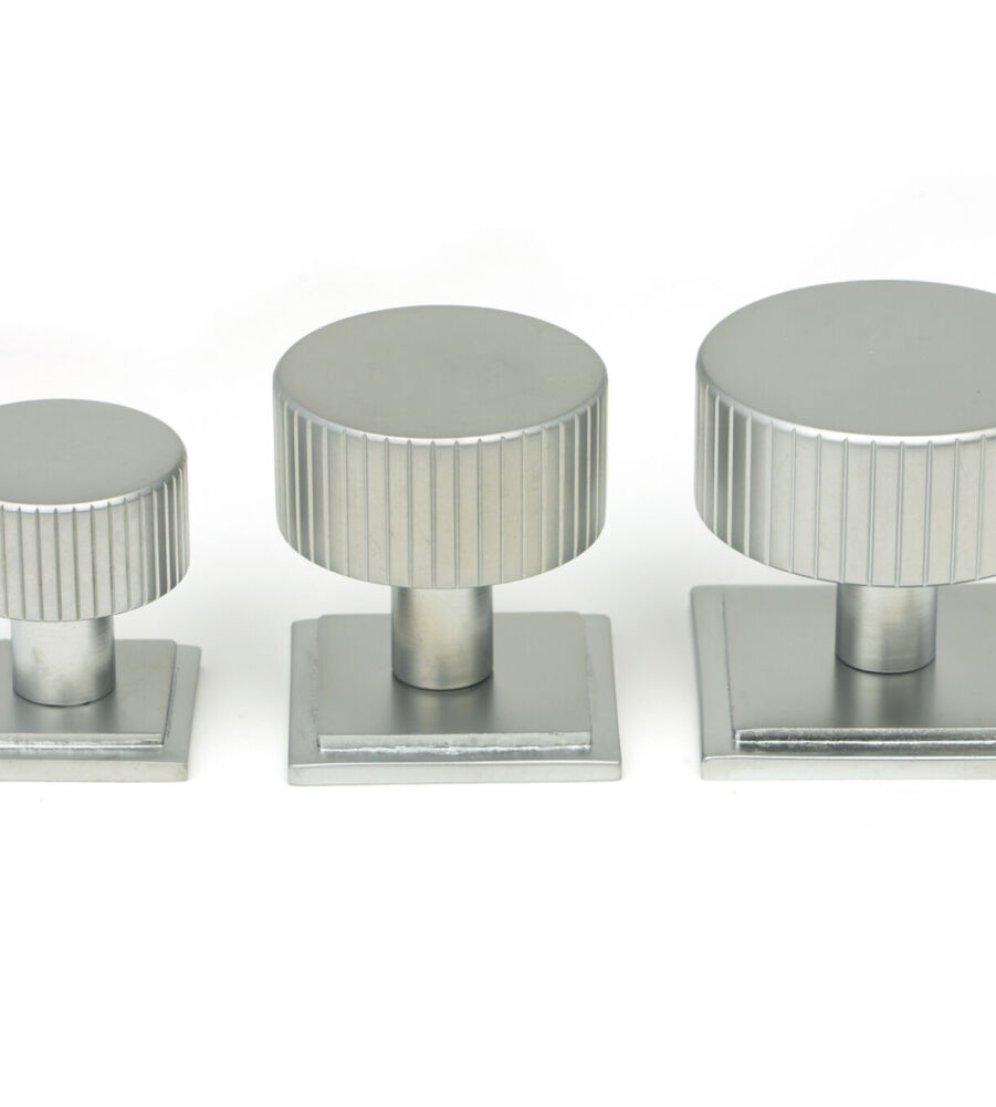From The Anvil Satin Chrome Judd Cabinet Knob - 38mm (Square) - Image 6
