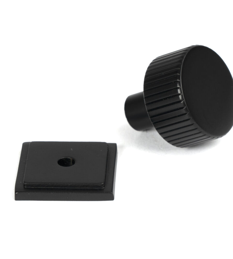 From The Anvil Matt Black Judd Cabinet Knob - 25mm (Square) - Image 3