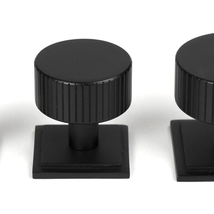 From The Anvil Matt Black Judd Cabinet Knob - 38mm (Square) - Image 6
