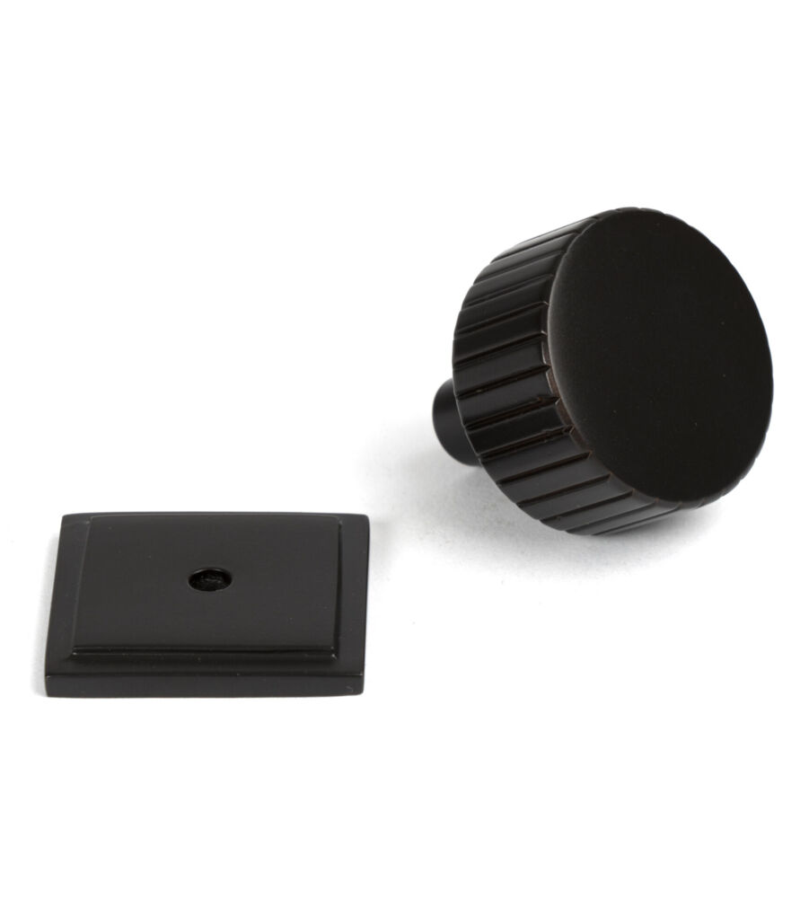 From The Anvil Aged Bronze Judd Cabinet Knob - 32mm (Square) - Image 3
