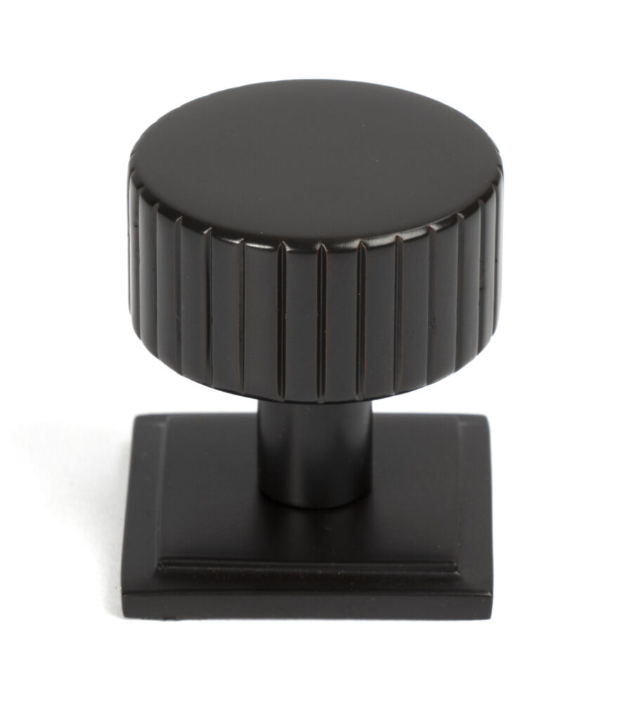 From The Anvil Aged Bronze Judd Cabinet Knob - 32mm (Square)
