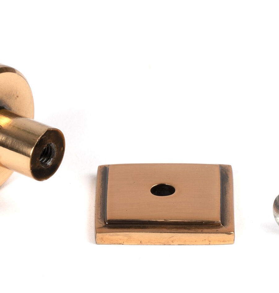 From The Anvil Polished Bronze Kelso Cabinet Knob - 25mm (Square) - Image 5
