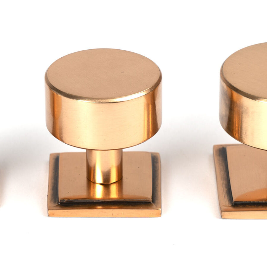 From The Anvil Polished Bronze Kelso Cabinet Knob - 25mm (Square) - Image 6