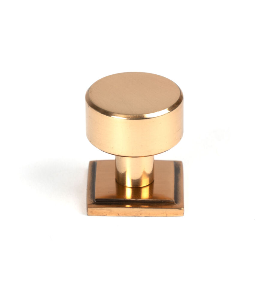 From The Anvil Polished Bronze Kelso Cabinet Knob - 25mm (Square)