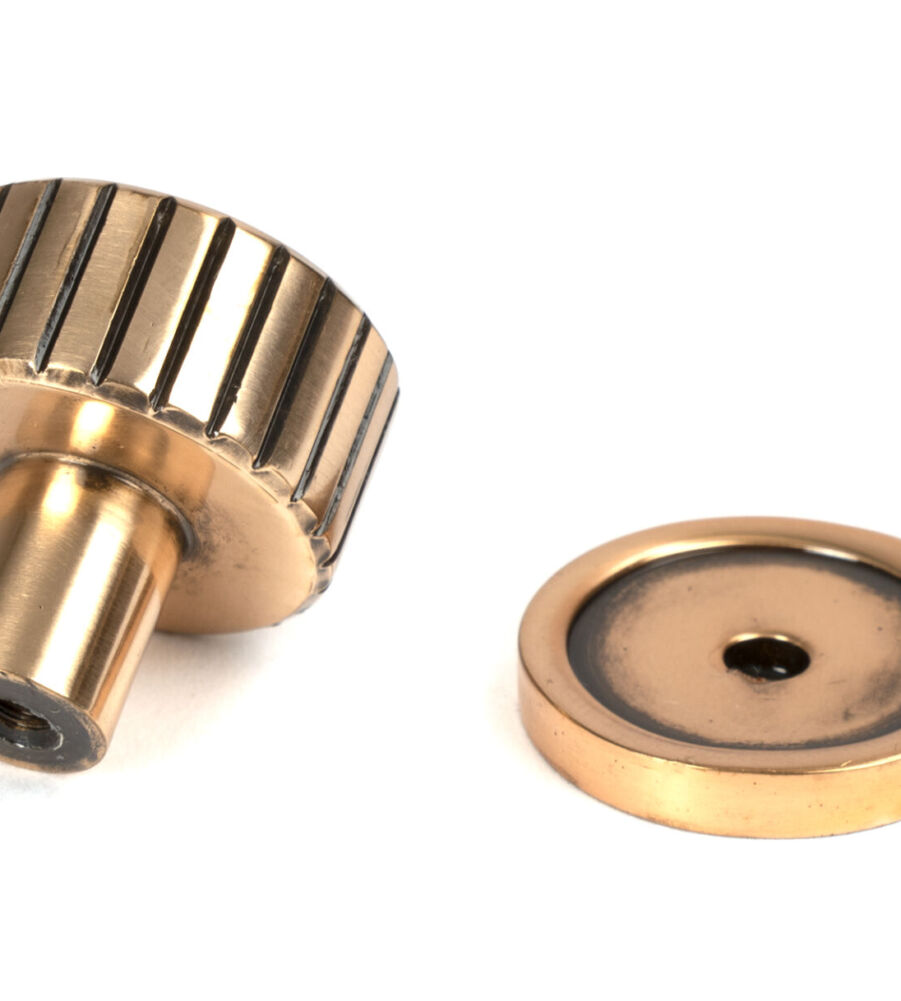 From The Anvil Polished Bronze Judd Cabinet Knob - 25mm (Plain) - Image 4