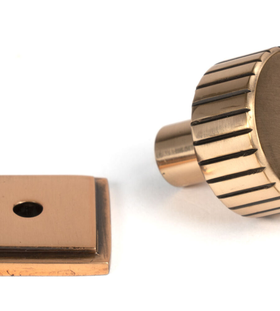 From The Anvil Polished Bronze Judd Cabinet Knob - 25mm (Square) - Image 3