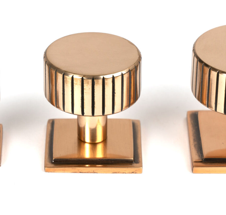 From The Anvil Polished Bronze Judd Cabinet Knob - 25mm (Square) - Image 6