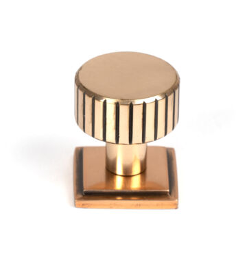 From The Anvil Polished Bronze Judd Cabinet Knob – 25mm (Square)