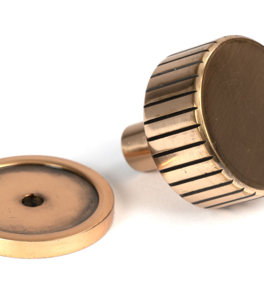 From The Anvil Polished Bronze Judd Cabinet Knob - 32mm (Plain) - Image 3