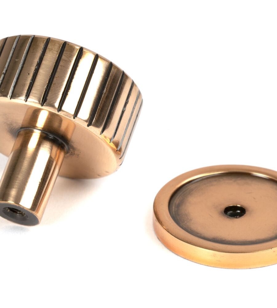 From The Anvil Polished Bronze Judd Cabinet Knob - 32mm (Plain) - Image 4