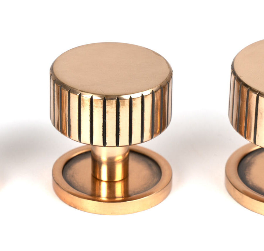 From The Anvil Polished Bronze Judd Cabinet Knob - 32mm (Plain) - Image 6