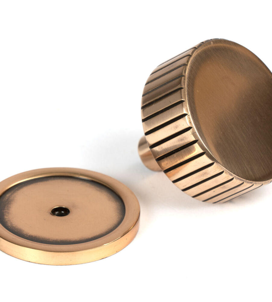 From The Anvil Polished Bronze Judd Cabinet Knob - 38mm (Plain) - Image 3
