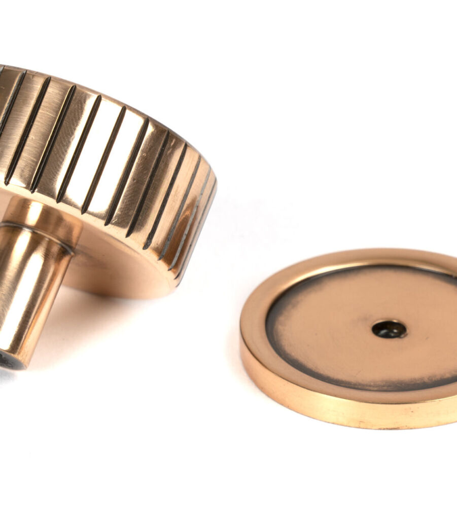 From The Anvil Polished Bronze Judd Cabinet Knob - 38mm (Plain) - Image 4