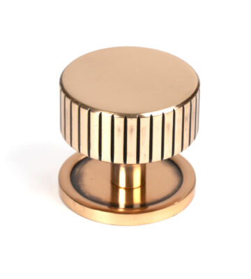 From The Anvil Polished Bronze Judd Cabinet Knob – 38mm (Plain)