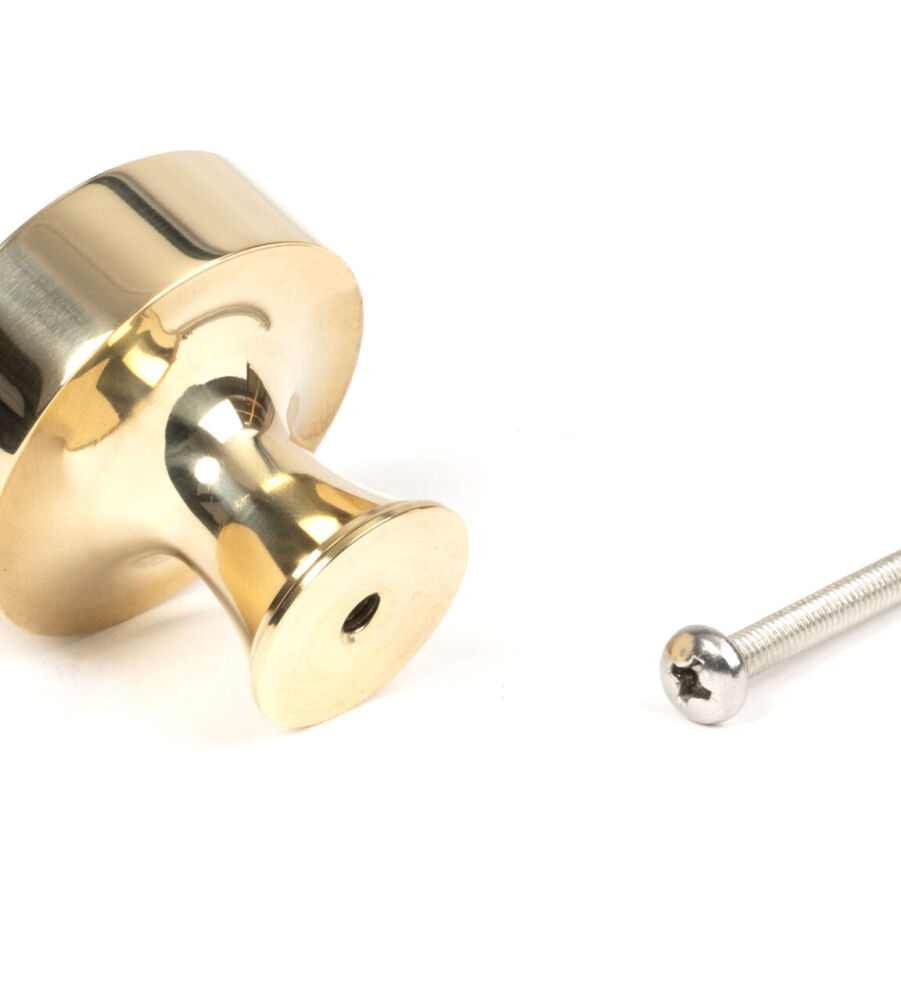 From The Anvil Polished Brass Scully Cabinet Knob - 38mm - Image 5