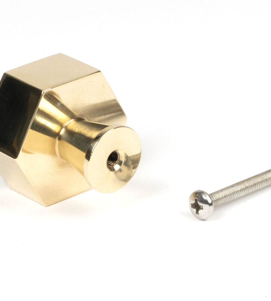 From The Anvil Polished Brass Kahlo Cabinet Knob - 38mm - Image 5