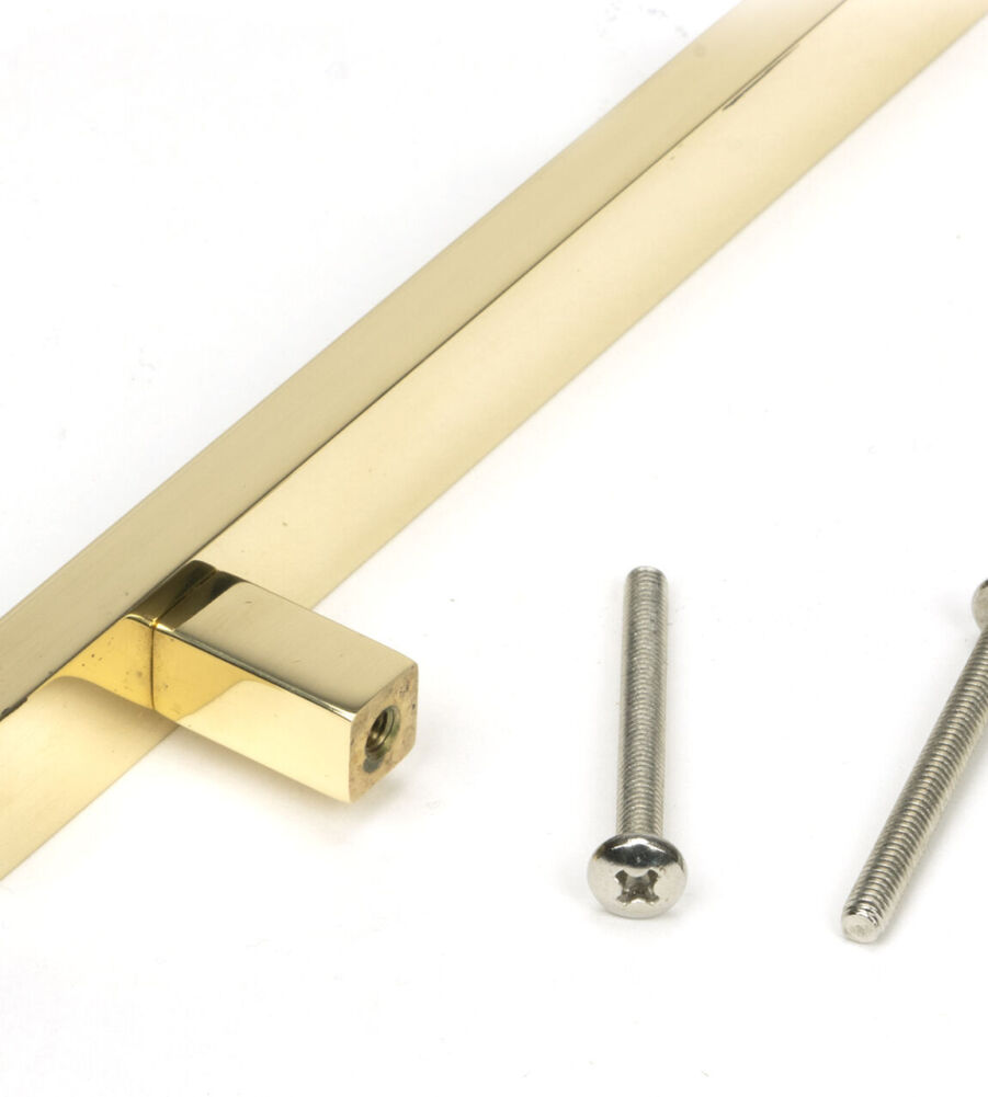 From The Anvil Polished Brass Scully Pull Handle - Medium - Image 5