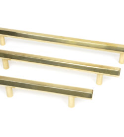 From The Anvil Aged Brass Kahlo Pull Handle - Medium - Image 6