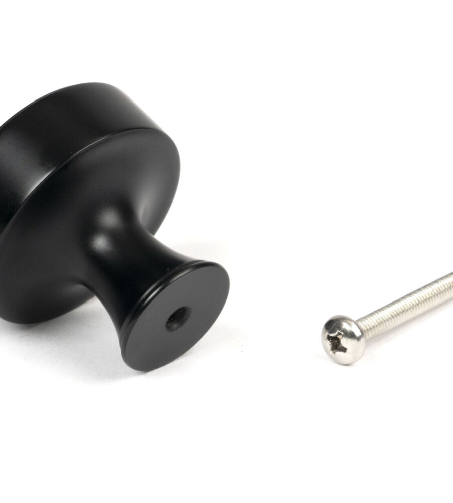 From The Anvil Matt Black Scully Cabinet Knob - 38mm - Image 5