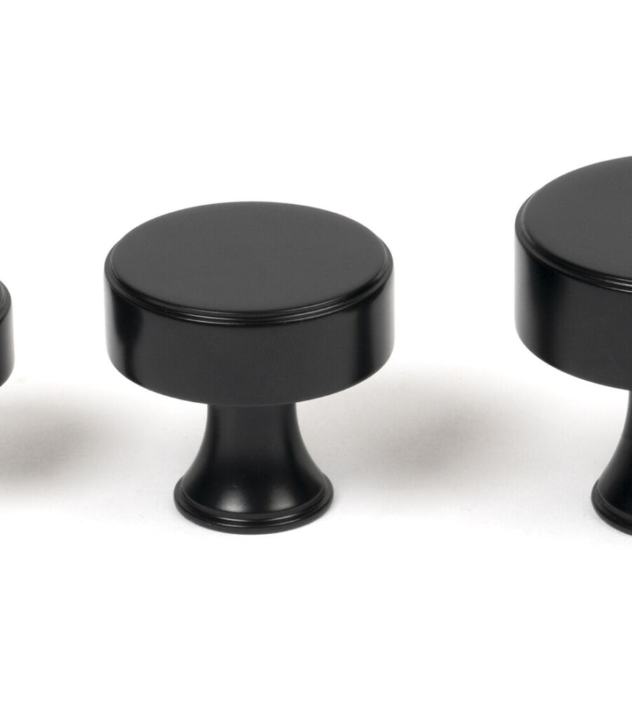 From The Anvil Matt Black Scully Cabinet Knob - 38mm - Image 6