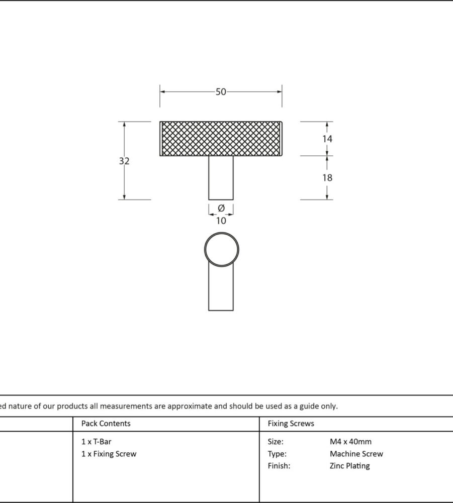 From The Anvil Polished Nickel Brompton T-Bar - Image 2