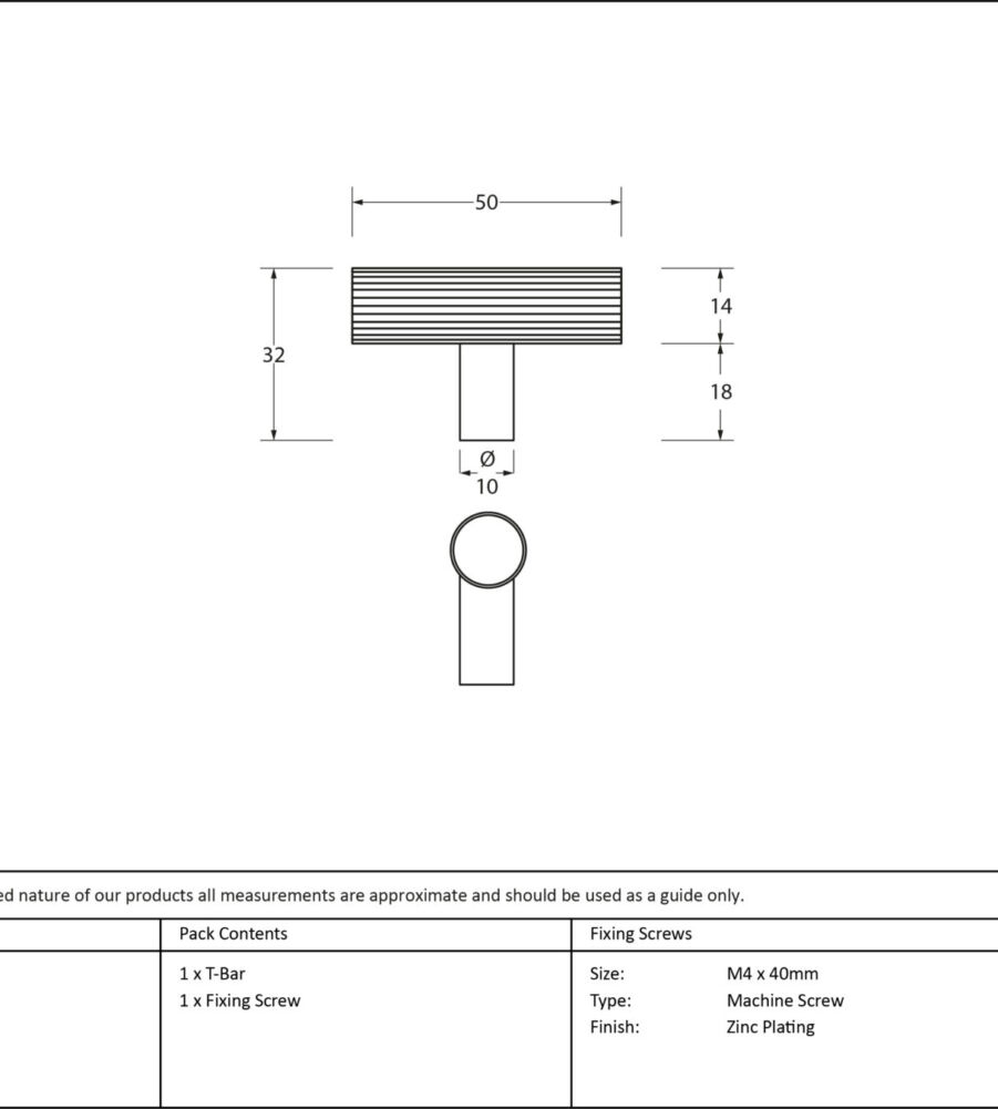 From The Anvil Satin Chrome Judd T-Bar - Image 2
