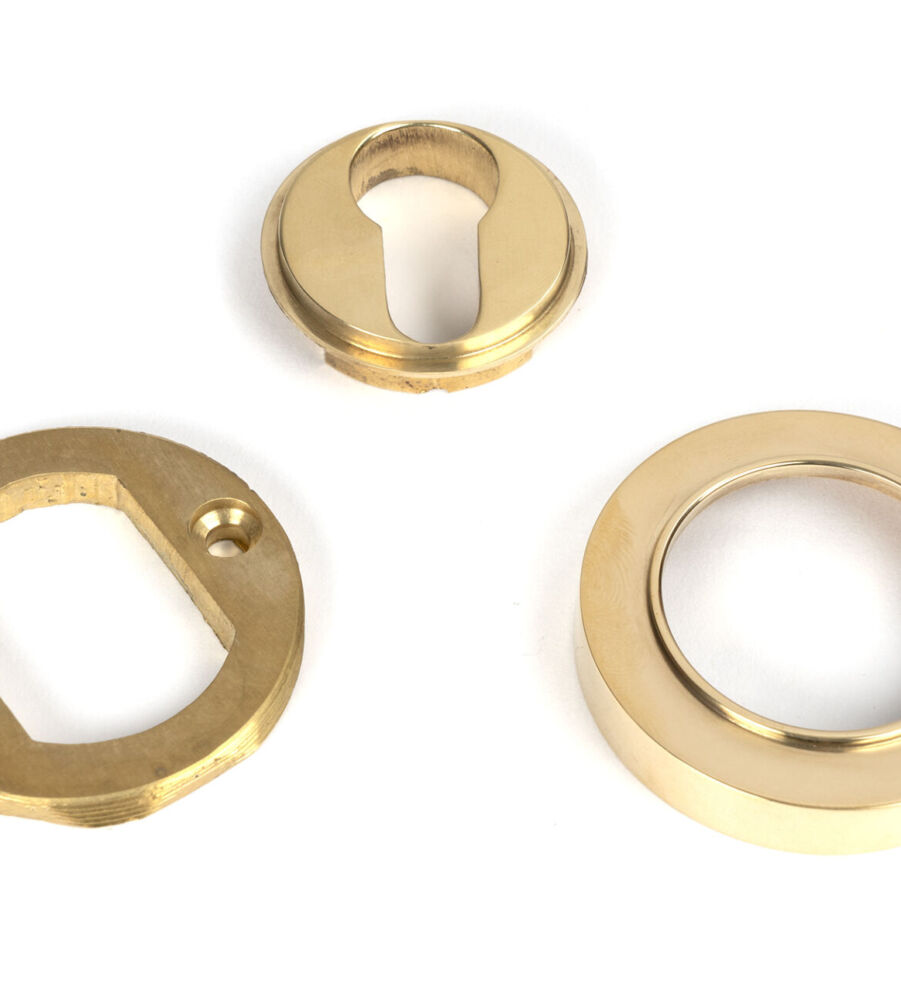 From The Anvil Polished Brass Round Euro Escutcheon (Plain) - Image 4