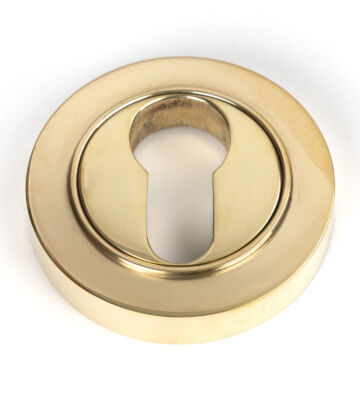 From The Anvil Polished Brass Round Euro Escutcheon (Plain)