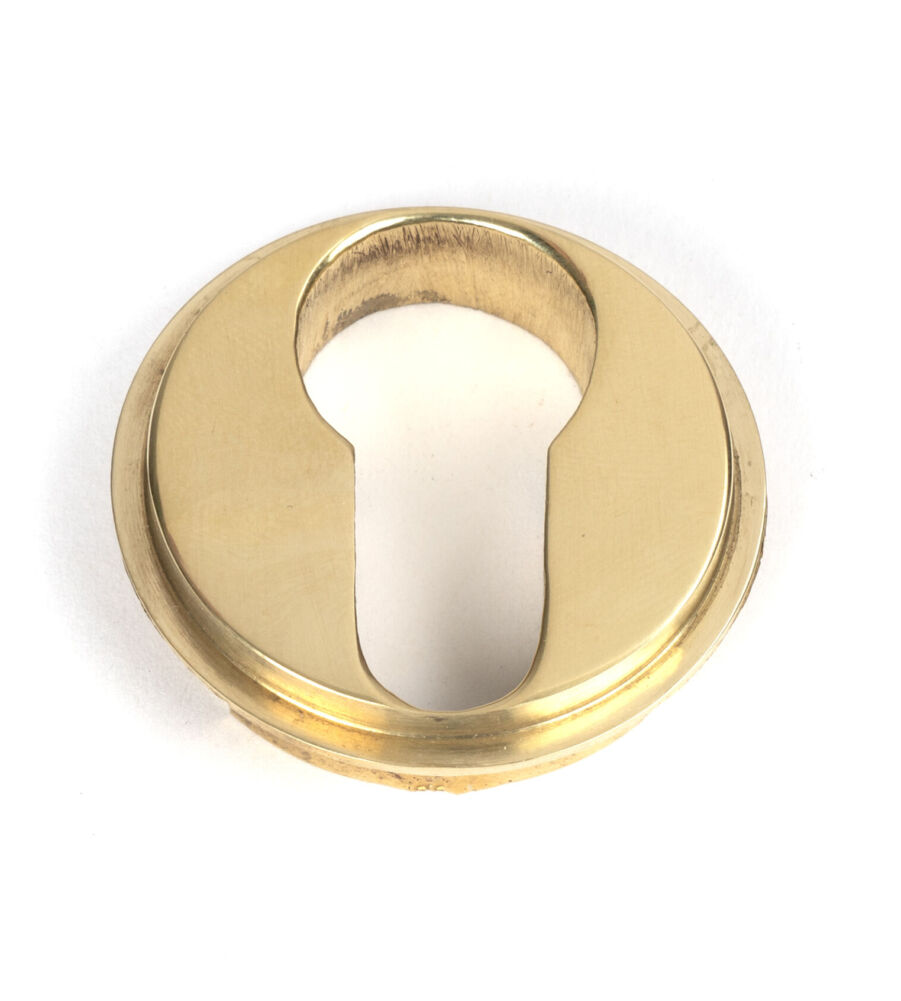 From The Anvil Polished Brass Round Euro Escutcheon (Art Deco) - Image 5