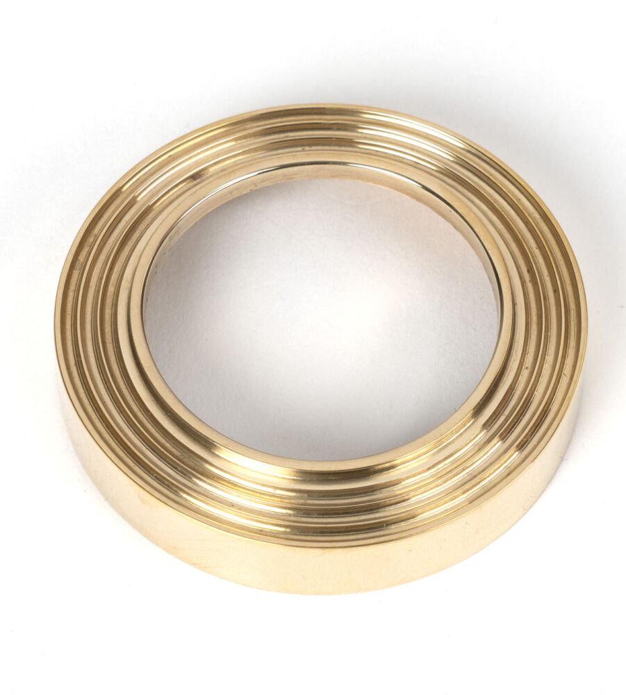 From The Anvil Polished Brass Round Euro Escutcheon (Beehive) - Image 3