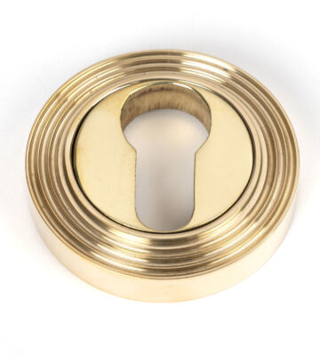From The Anvil Polished Brass Round Euro Escutcheon (Beehive)