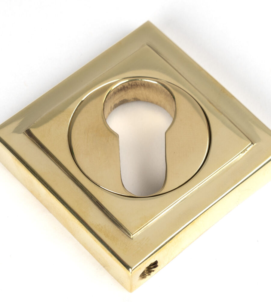 From The Anvil Polished Brass Round Euro Escutcheon (Square) - Image 3
