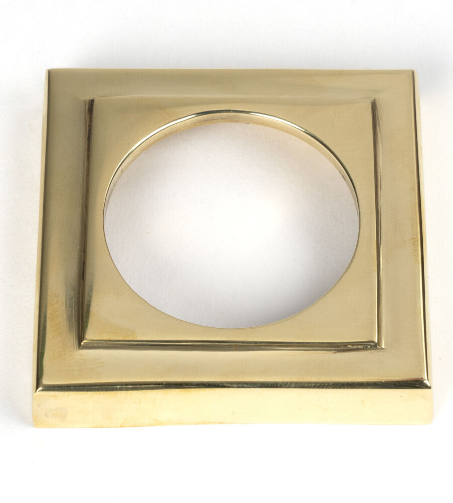 From The Anvil Polished Brass Round Euro Escutcheon (Square) - Image 4