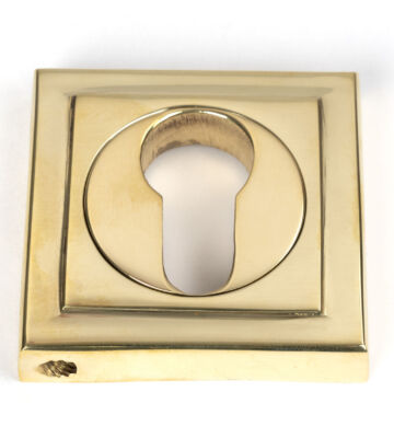 From The Anvil Polished Brass Round Euro Escutcheon (Square)