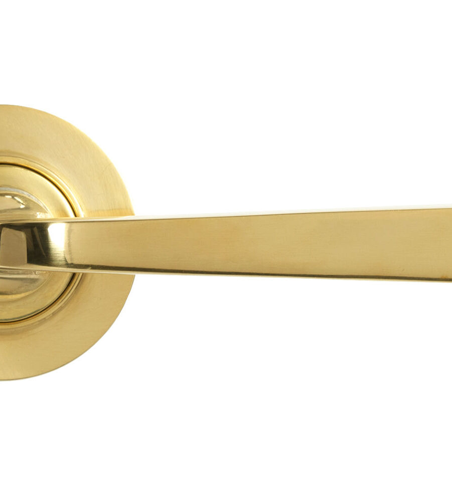 From The Anvil Polished Brass Avon Round Lever on Rose Set (Plain) - Unsprung - Image 3