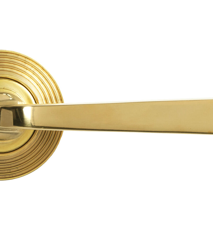 From The Anvil Polished Brass Avon Round Lever on Rose Set (Beehive) - Image 3