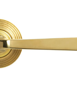 From The Anvil Polished Brass Avon Round Lever on Rose Set (Beehive) - Unsprung - Image 3