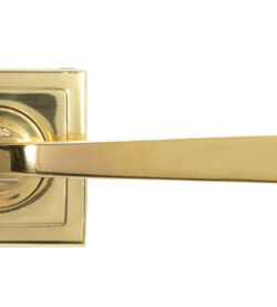From The Anvil Polished Brass Avon Round Lever on Rose Set (Square) - Unsprung - Image 3
