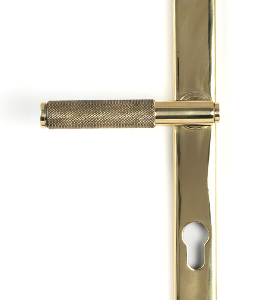 From The Anvil Polished Brass Brompton Slimline Lever Espag. Lock Set - Image 3