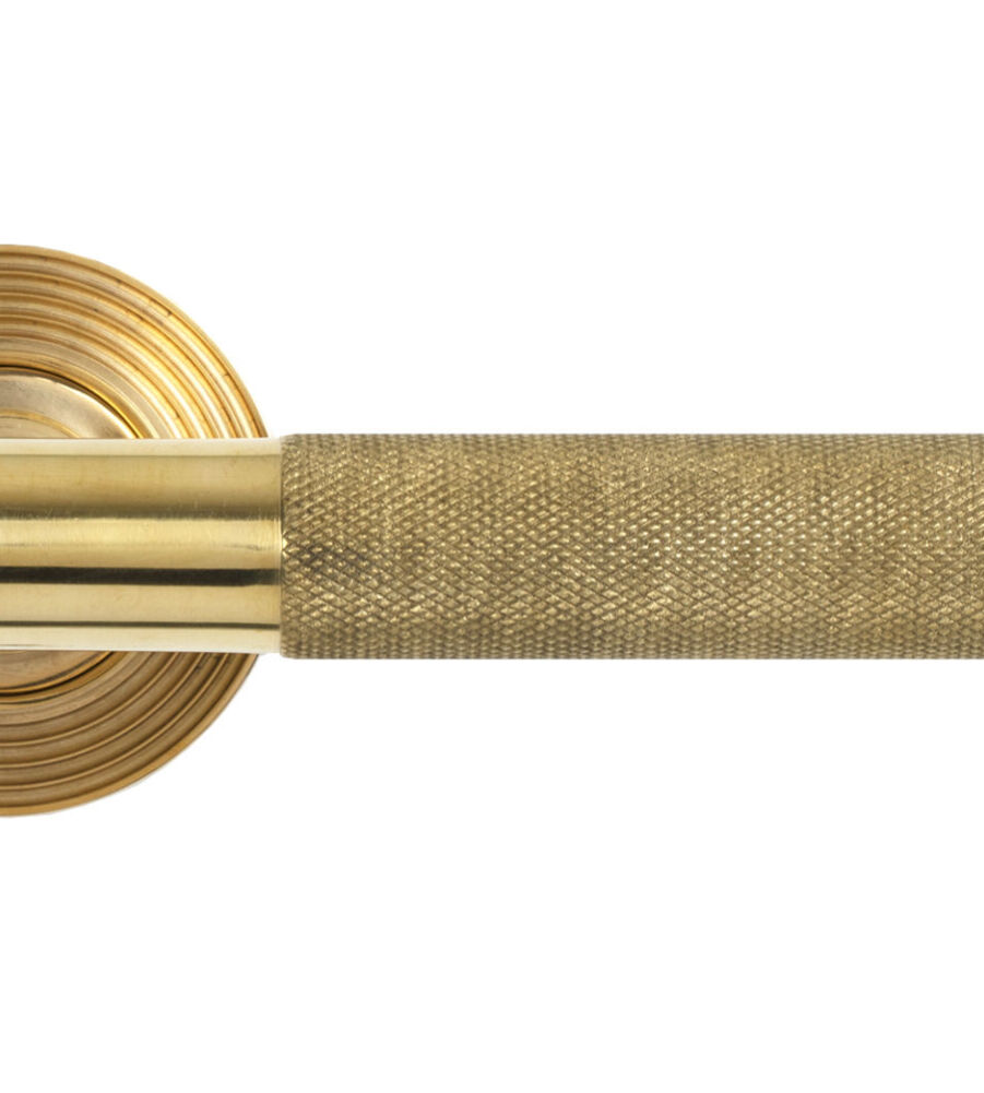 From The Anvil Polished Brass Brompton Lever on Rose Set (Beehive) - Image 3