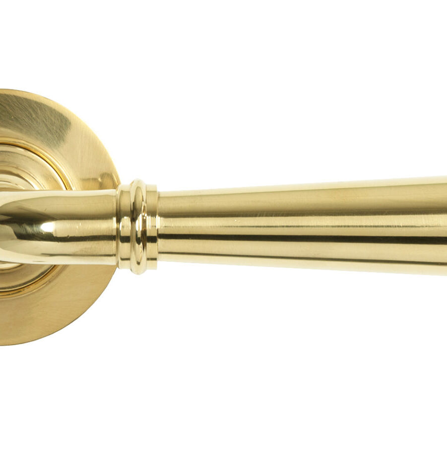 From The Anvil Polished Brass Newbury Lever on Rose Set (Plain) - Unsprung - Image 3
