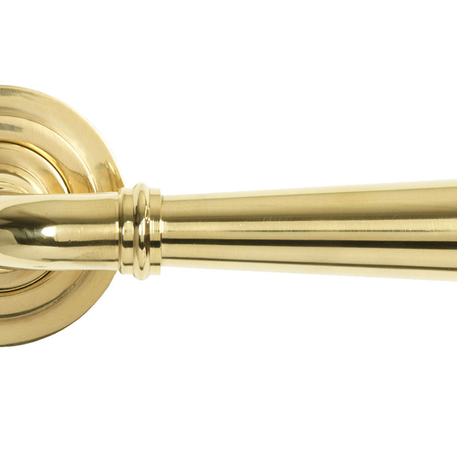 From The Anvil Polished Brass Newbury Lever on Rose Set (Art Deco) - Image 3