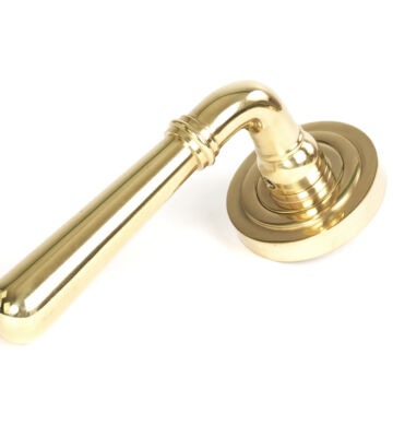 From The Anvil Polished Brass Newbury Lever on Rose Set (Art Deco) – Unsprung