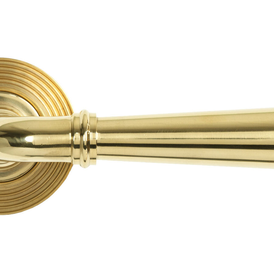 From The Anvil Polished Brass Newbury Lever on Rose Set (Beehive) - Unsprung - Image 3