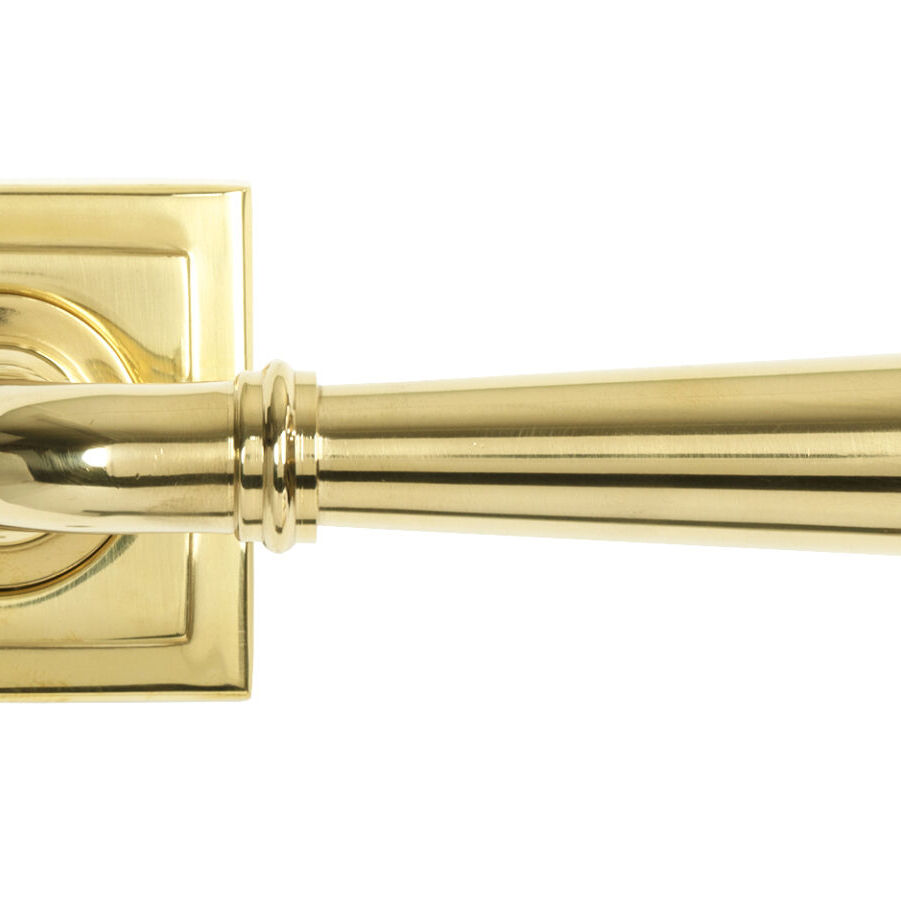 From The Anvil Polished Brass Newbury Lever on Rose Set (Square) - Image 3