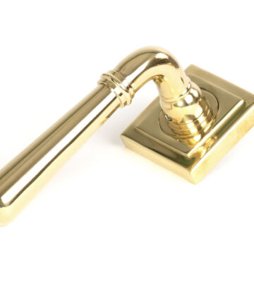 From The Anvil Polished Brass Newbury Lever On Rose Set (Square)