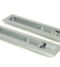 From The Anvil Satin Chrome 250mm Art Deco Rectangular Pull - Privacy Set