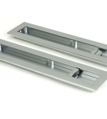 From The Anvil Satin Chrome 250mm Plain Rectangular Pull – Privacy Set